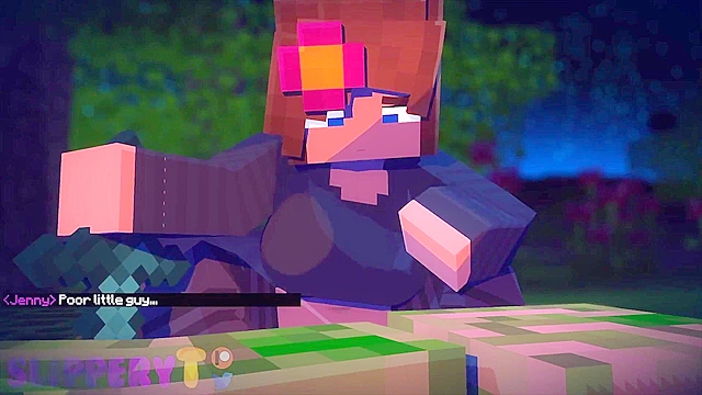 Jenny from mincraft loves creeper cock in her blocky pussy