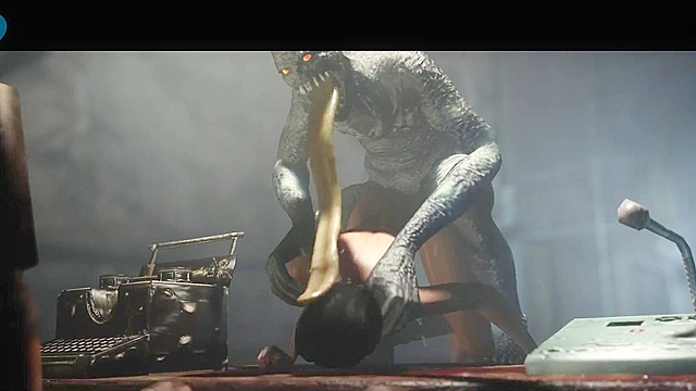 Zombie monster uses his long tongue and big dick to fuck Ada Wong