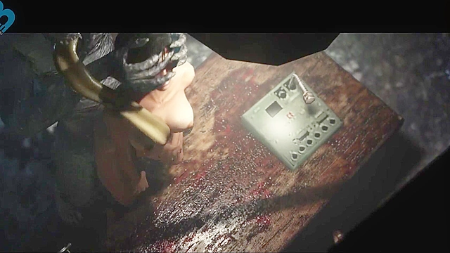 Zombie monster uses his long tongue and big dick to fuck Ada Wong