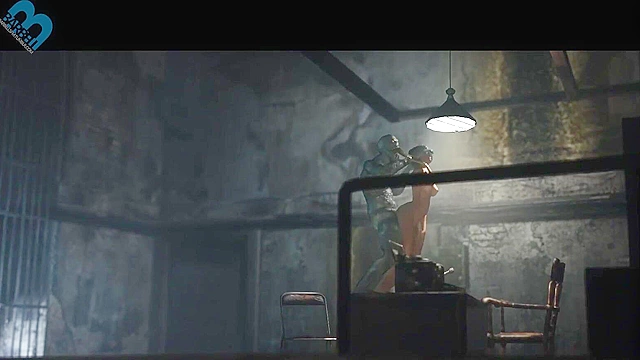 Zombie monster uses his long tongue and big dick to fuck Ada Wong