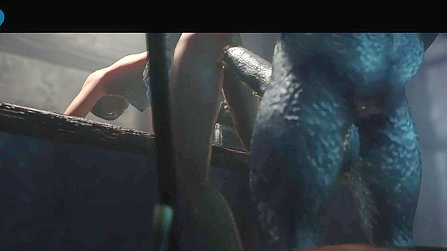 Zombie monster uses his long tongue and big dick to fuck Ada Wong