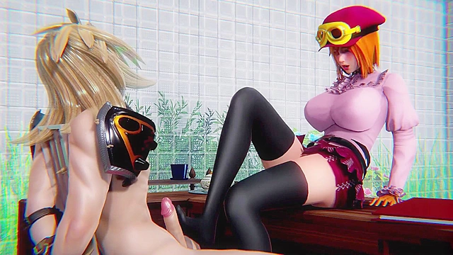 One Piece - The Big Tits Revolutionary Army - Koala debuts! - Footjob and titty fuck