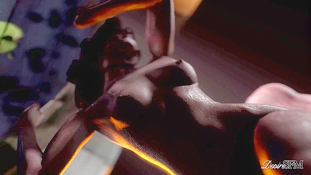 The Throes of Lust - Yennefer fucked by Geralt in front of window