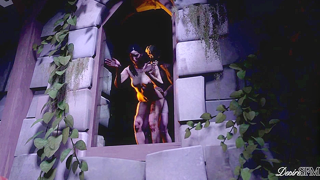 The Throes of Lust - Yennefer fucked by Geralt in front of window