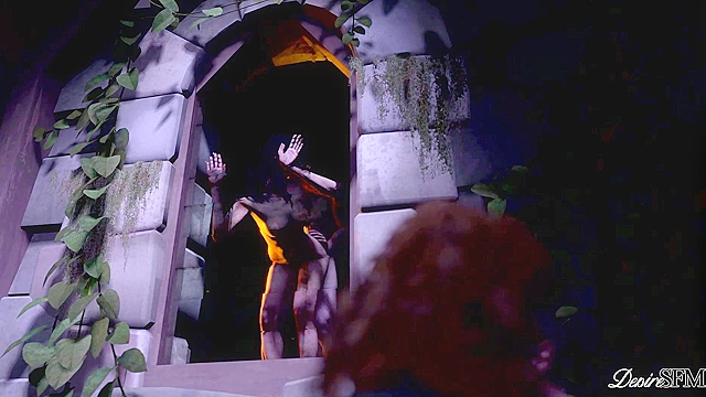 The Throes of Lust - Yennefer fucked by Geralt in front of window