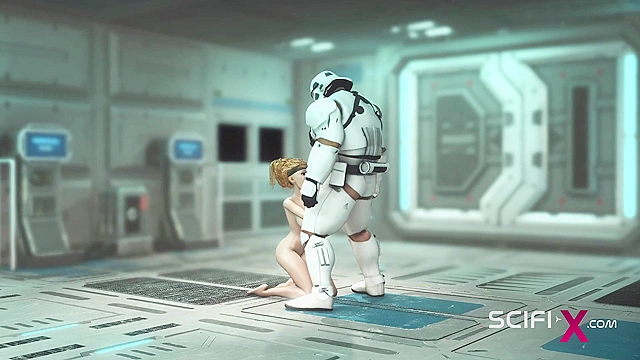 Storm Trooper fucks a disobedient rebel with BBC