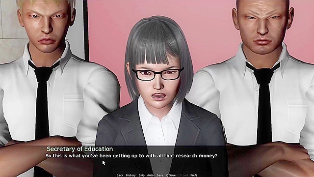 The Headmaster College Teens strips blonde teen in front of audience - game walkthrough