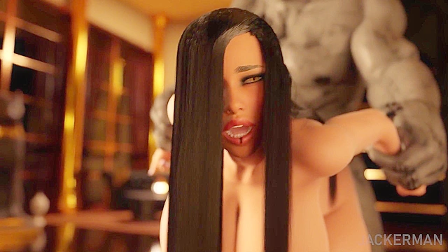 Sadira's Blessing - Queen with busty curves fucked rough by huge dick minotaur