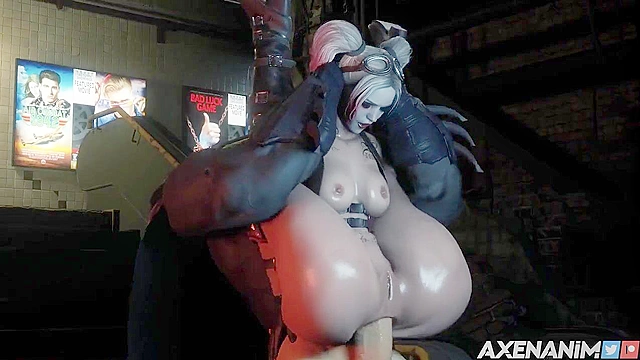 Batman gives Harley Quinn a hard anal fucking and creampie