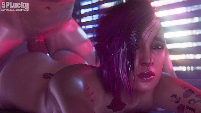 Cyberpunk girls with tattoos in 3d porn compilation
