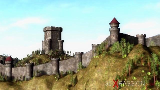 Dwarf knight fucks a sexy young princess slave in the castle dungeon