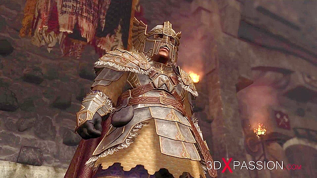 Dwarf knight fucks a sexy young princess slave in the castle dungeon