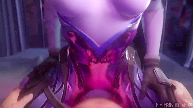 Widowmaker rides on your cock till cum explodes in her