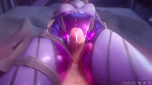 Widowmaker rides on your cock till cum explodes in her