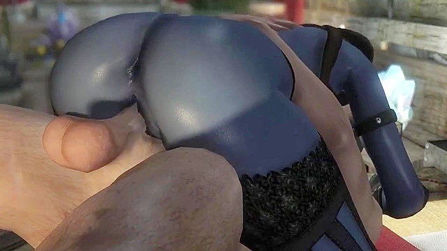 Dark elf is caught masturbating her wet cunt and gets banged on the table