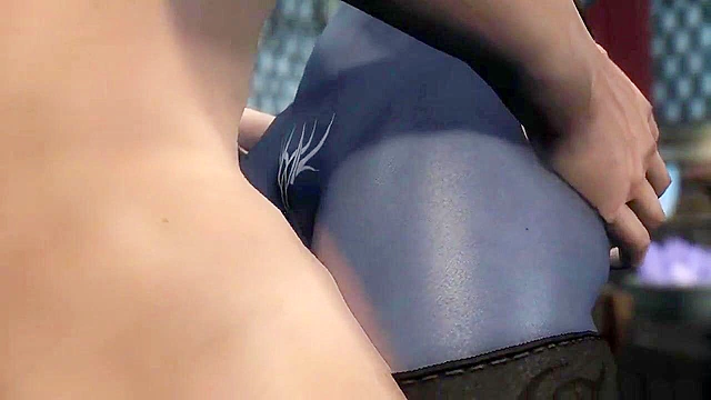 Dark elf is caught masturbating her wet cunt and gets banged on the table