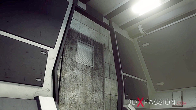 Cyber angel dickgirl face fucks a sexy young ebony in the sci-fi lab