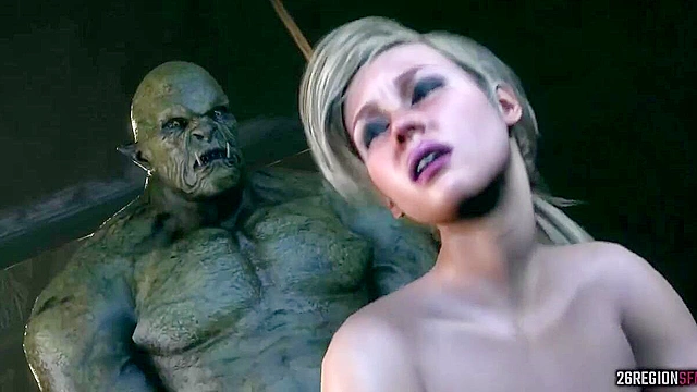 Cassie Cage Mortal Kombat Fucking a big orc cock