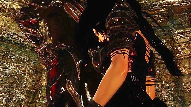 Pretty looking skyrim witch babe gets her mouth used for sex and facial