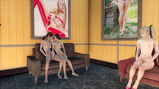 Fallout 4 Sexy Shemale Party Sequence 1 - Skinny futanari face fucks teen