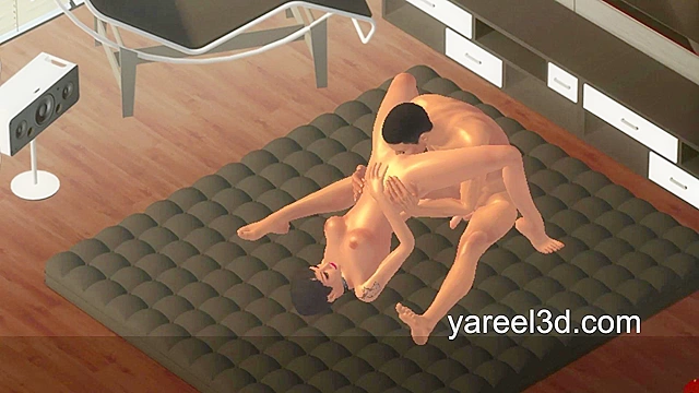 3D Multiplayer Sex Game Preview - 3D teen sucks cock and rides with her asshole