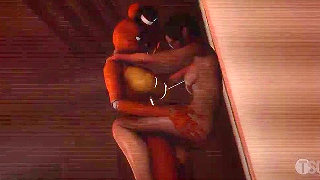 Girl gets fucked by animatronic furries