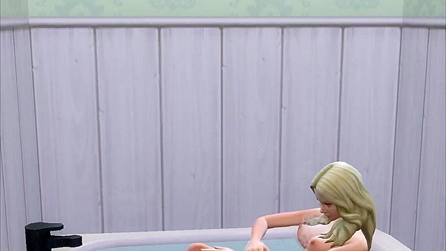 Sims virgin invites two classmates over for video games and threesome sex