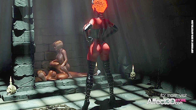 Full Moon Fever - 3D Futanari Animation with busty witches and demons