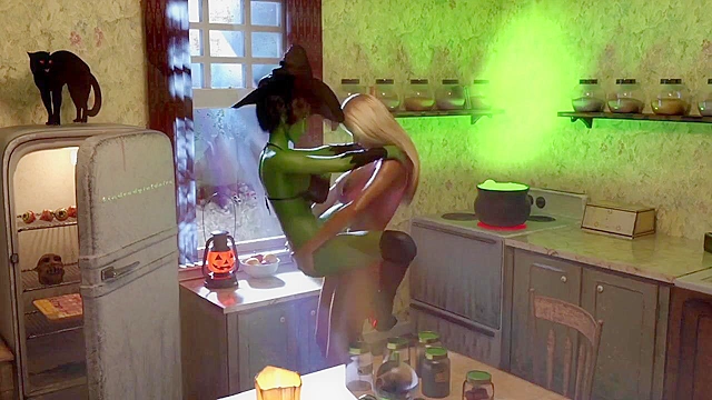 Full Moon Fever - 3D Futanari Animation with busty witches and demons