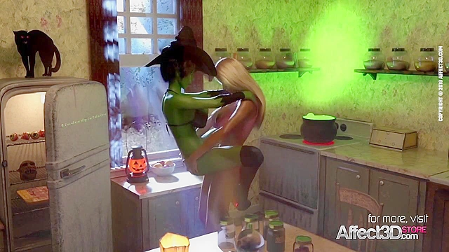 Full Moon Fever - 3D Futanari Animation with busty witches and demons