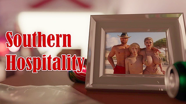 Southern Hospitality - Curvy 3D mom deepthroats son's dick under the table