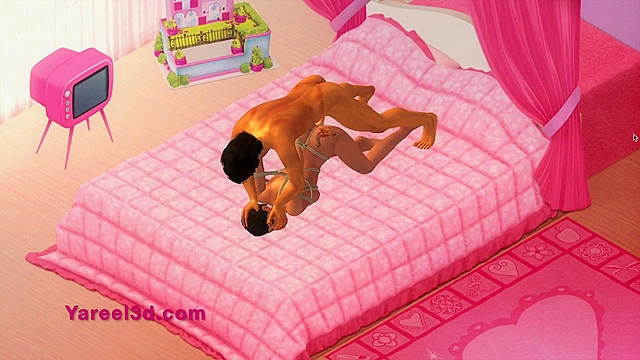 3D Bondage Game Preview - Short haired girl is tied up and rough fucked