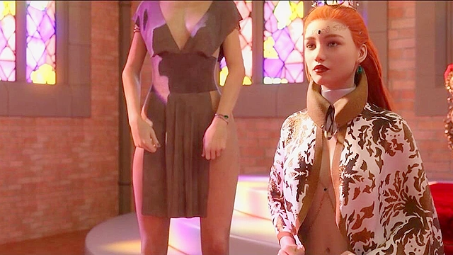 Queen Royally Rewards An Exotic Futa Dancer with blowjob