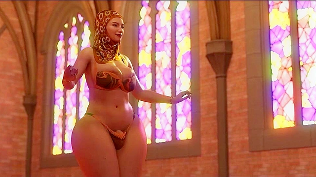 Queen Royally Rewards An Exotic Futa Dancer with blowjob