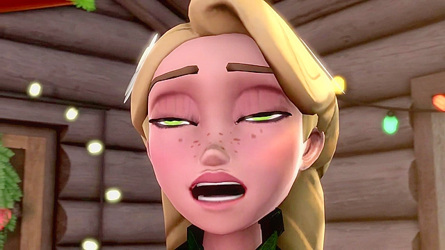 Anna and Elsa share Rapunzel's huge futa cock