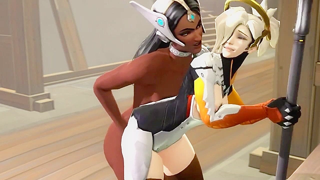 Compilation of hot video game girls in sexy lesbian fucking