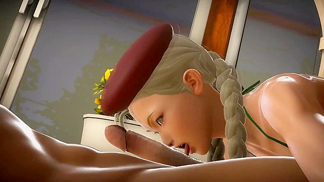 Petite Street Fighter Cammy Sucking cock and riding dick