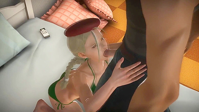 Petite Street Fighter Cammy Sucking cock and riding dick