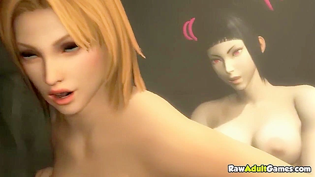 3D street fighter Chun Li loses a match and then gets strapon fucked