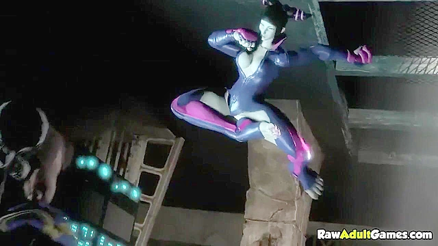 3D street fighter Chun Li loses a match and then gets strapon fucked