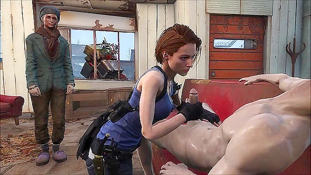 Fallout 4 Jill Valentine gets a rough face fucking