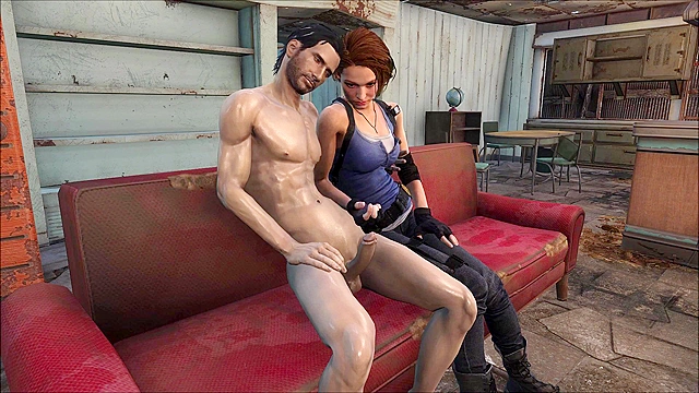 Fallout 4 Jill Valentine gets a rough face fucking