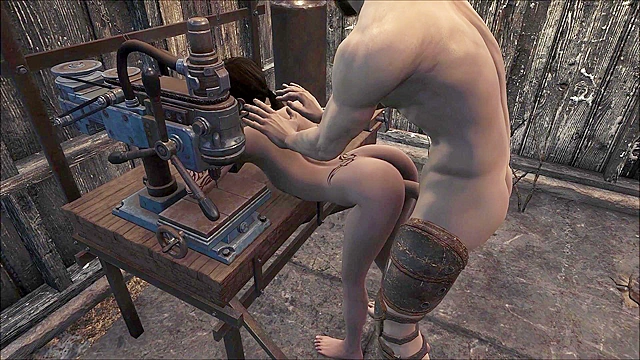 Petite Fallout 4 girl gets Ass Fucked On The Workbench