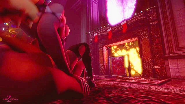 Bowsette and her New Year's gift have hot sex