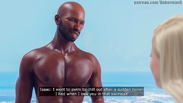 Cheating at the beach resort with BBC while boyfriend around corner