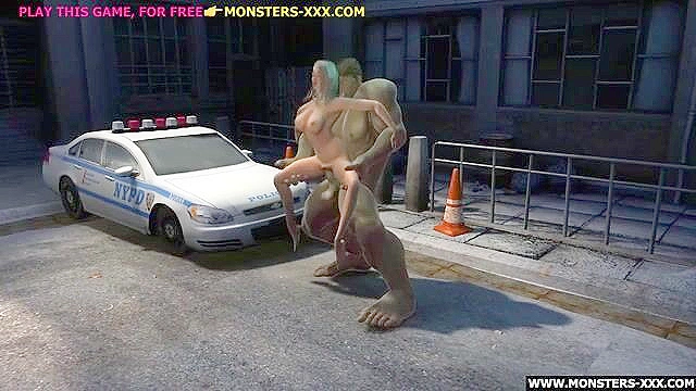 Blonde takes the Hulk monster cock in tight pussy