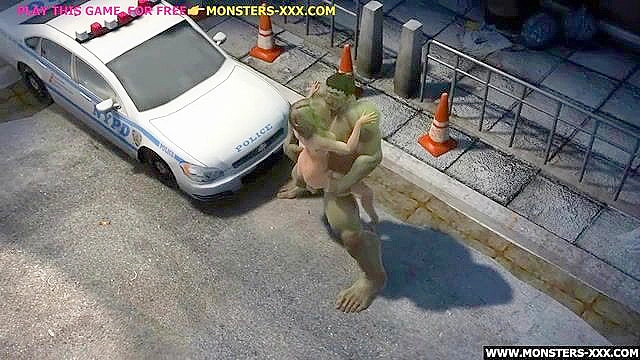 Blonde takes the Hulk monster cock in tight pussy