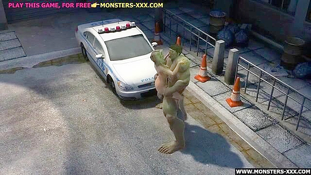 Blonde takes the Hulk monster cock in tight pussy