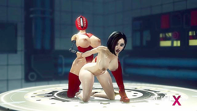 Sci-fi female android anal fucks hard petite 3d slut
