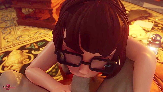 The Ghost Of a Brothel - Velma gets face fuck deepthroat blowjob